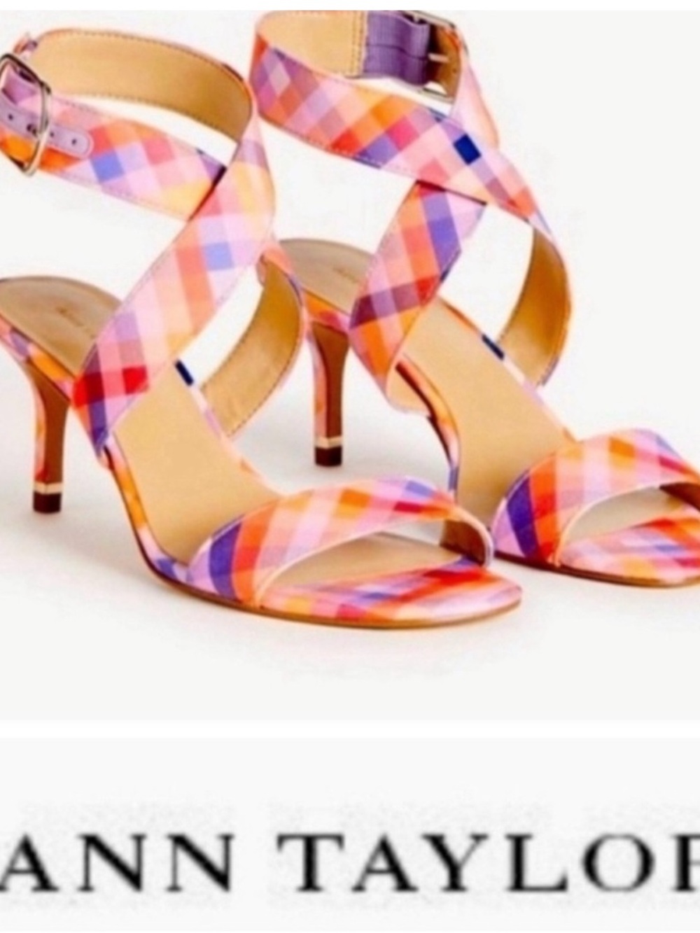 Ann Taylor Letha Gingham Plaid
Wrapped Heels